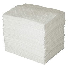 BRADY SPC ABSORBENTS OP100-2 Absorb Pad,Oil-Based Liquids,White,PK50 5TZW3 picture