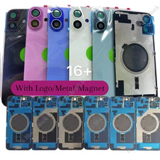 For iPhone 16 +Pro Max Rear Back Glass Replacement With Metal Plate + Magnet Lot picture