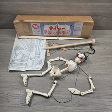 Vintage Pelham Puppet  Marionette Skeleton Puppet w/ Original Box & Instructions picture