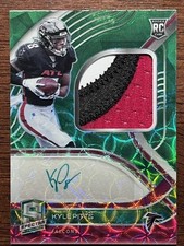2021 Panini Spectra - Rookie Patch Autographs Kyle Pitts #216 Neon Green... picture
