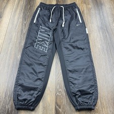 Nike Standard Issue Track Pants Mens L Black Therma-Fit Rhinestone Logo Woven picture