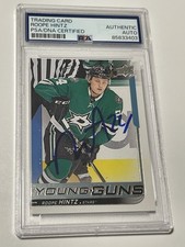 Roope Hintz Signed Card Slabbed PSA DNA Auto IP UD Upper Deck Young Guns Stars a picture