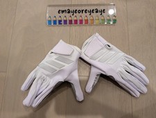 adidas Adizero Electic 15 Griptack Football Gloves Silver NFL AF1892 White Small picture