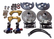 1964 1967 GM A body Chevelle front disc brake conversion drilled slotted rotors picture