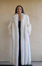 Vintage Revillon Blush Fox Fur Coat Full Length Saks Fifth Avenue 1980s picture