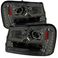 Fits Chevy 02-09 Trailblazer SMD LED Strip Smoke Projector Headlights picture