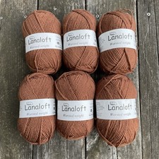 Lanaloft Butternut Brown LL53W Worsted Wool Brown Sheep Company Lot 6 picture