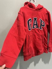 GAP Kids Hoodie Size S (6-7) Youth Pullover Hooded Sweatshirt Red picture