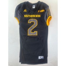 Russell Athletic Southern Miss Golden Eagles Football Jersey Black Size S #2 picture