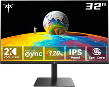 32 Inch 2K Monitor 120Hz, 1440P IPS Computer Monitor, Frameless QHD PC Monitor f picture