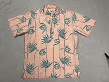 Reyn Spooner Alfred Shaheen Mens Shirt M Orange Pullover Reverse Print Floral picture