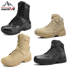 Men's Military Combat Tactical Work Boots Hiking Motorcycle Boots Size 6.5-15 picture