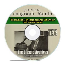 The Edison Phonograph Monthly, 166 Vintage Issues, 1903-1916, CD D05 picture