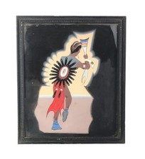 Kiowa Dancer Gouache Flat Style Native American Indian Original Painting 13x11