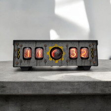 Nixie tube clock with IN-12 tubes and A-101/OG-4 dekatron in metallic case picture
