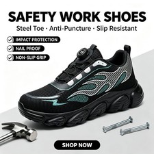 Men's Indestructible Work Safety Shoes Labor Protection Boots 2 Colors Sneakers picture