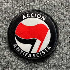 Anti-Fascist Morale Patch Hook & Loop Euro Spanish Antifa Logo picture