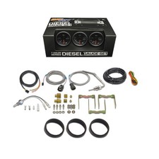 GlowShift Boost, 1500F Pyro EGT & Trans Temp Diesel Gauge Set, Black 7 Color picture