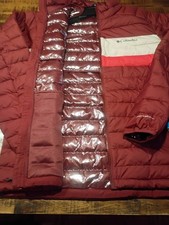 MENS Columbia  White Out Omni Heat SILVER DOT Puffer Jacket NEW COLOR Sz Medium picture