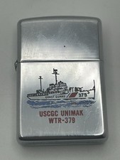 Vintage 1974 Zippo Lighter USCGC Unimak WTR-379 Coast Guard Ship Military picture