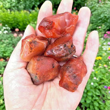 5PCS Raw Carnelian Crystal Stone Natural Orange-Red Gemstone – Spiritual Stone picture
