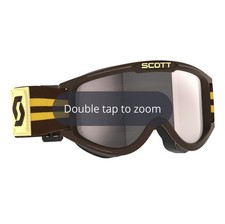 NEW Scott USA Scott 89X Era Goggles Brown Yellow Silver Chrome Adult Motocross  picture