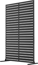 Freestanding Steel Privacy Screen 72x47 in Slat Divider for Patio Deck Balcony picture