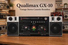 Qualimax Boombox 🌈RaRe🌈 Vintage Stereo Caassette Tape Recorder picture
