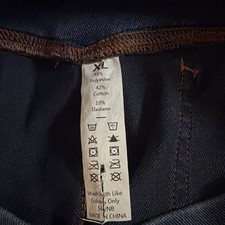 Halara Flex High Rise Crossover Flared Jeans Dark Wash Blue Stretch Pockets XL picture