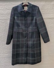 New Boden St Albans Fitted Coat Navy & Green Tonal Check Size US 14R picture