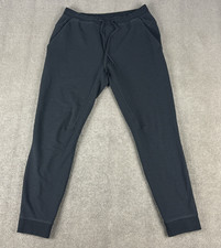 Lululemon Pants Mens Large City Sweat Joggers Black French Terry Stretch Tapered picture