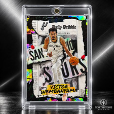 Victor Wembanyama Rare Newsprint Refractor SSP Investment Topps Spurs Mint Card picture