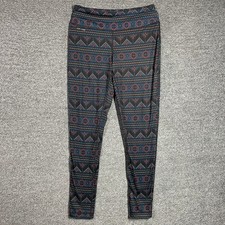 Lole Leggings Womens Small Fair Isle Geometric Print Athletic Yoga Pants Black picture