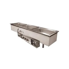 Wells MOD-200TDM-QS 2 Pan Top Mount Drop-In Food Well w/ Drain Manifold 208-240v picture