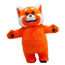 Fluffy Red Panda Inflatable Costume Plush Mascot Halloween Cosplay Party Outfit picture