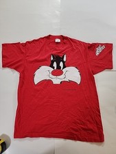 Vtg 1991 Sylvester The Cat Great America Big Print Single Stitch T-shirt Sz XXL picture