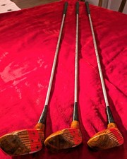 Vintage Toney Penna Mod 65 Oil Hardened Persimmon Wood Set - Driver, 3-Wood, 4-W picture