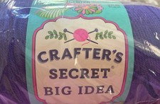 Crafter's Secret Big Idea Worsted Weight 4 Acrylic Yarn Skein Purple picture