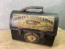 Vintage American Thermos Company Black Metal Dome Lunch Box picture