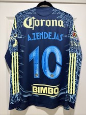 Alex Zendejas #10 Mens LARGE Adidas Authentic Away Club America Autism Jersey picture