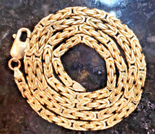 14K Solid Yellow Gold Byzantine Chain, 21.75