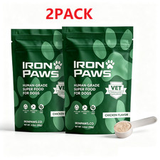 2X Iron Paws Human-Grade Superfood For Dogs, Premium Greens Powder Supplement picture