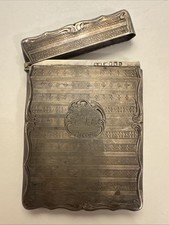 Nathaniel Mills English Hallmarked Sterling Silver Card Case picture