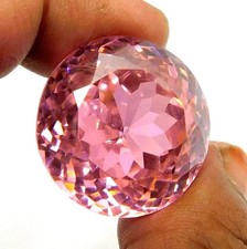 86.59 Ct Cambodian Natural Huge Pink Color Zircon Round Cut Loose Gemstone AAA+ picture