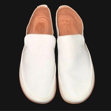NEW Vivobarefoot Opanka Slip On Mens EU 40 / US 7 Shoes White Leather Minimalist picture