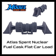 HO Scale 1:87 Atlas Spent Nuclear Fuel Cask Railcar Load | Model Scenery World picture