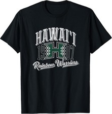 Vintage Script T-Shirt Featuring University of Hawaii Rainbow Warriors Design picture