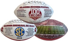Oklahoma Sooners 100th Anniversary Football LE 2024 COA SEC Licensed Collectible picture