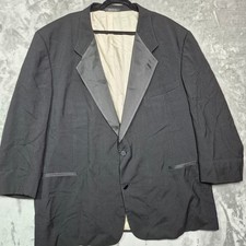 Chaps Ralph Lauren Mens Black Satin Peak Lapel Tuxedo Jacket Made in USA 1826 picture