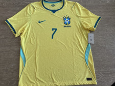 Nike Brazil National Team World Cup VINI JR 7 Home Yellow Authentic Shirt 26 XXL picture